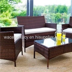 100% Hand-woven Luxury Espresso Rattan Outdoor Furniture Supplier Manufactures Wicker Conversational Sofas In Stock