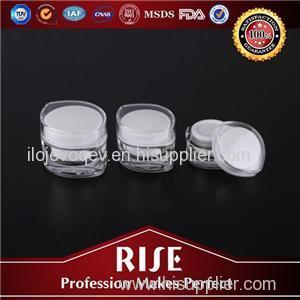 Mass Production High Quality Red Pearl White Acrylic Plastic Jar For Cosmetic Cream Jar With Leaf Shape Lid