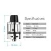 Hera Tank Atomizer Vaporizer Capacity 2ml 304 Stainless Steel 40-80W By Indulgence E Vape