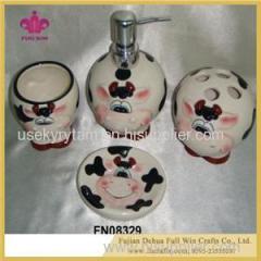 Bathroom Shampoo Pump Bottle And Pump Holder Bath Ceramic Lotion Pump Bottle