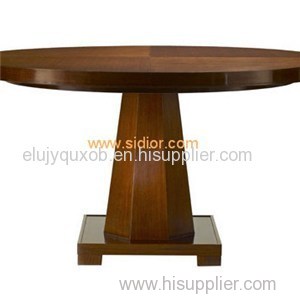 Luxury Dark Round Wood Restaurant Table