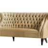 Hotel Furniture Chesterfield Style Velvet Lounge Lobby Sofa