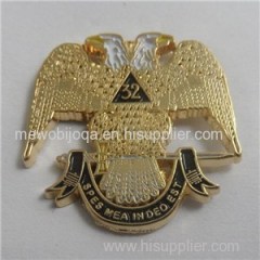 Scottish Rite 32 And 33 Degree Double Head Eagle Pin Badge