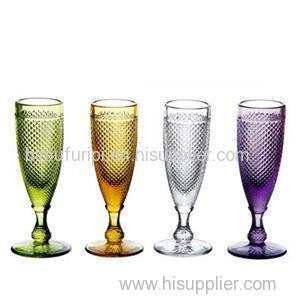 Colorful Clear Machine Made Hand Made Wine Glass Cups