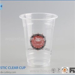Custom Printed Plastic Disposable Transparent Takeaway Juice Cups