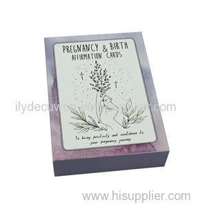 Nice Pattern Printed Recycled Solid Cardboard Gift Pregnancy&birth Affirmation Cards Souvenir Boxes Making