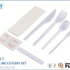 Good Brands Outdoor Portable Basic White Cutlery Set for One