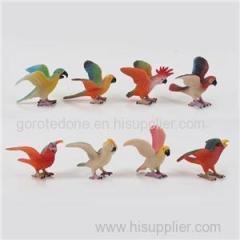 High Quality 3D Miniature Plastic Cartoon Bird Animal Toy Figurines