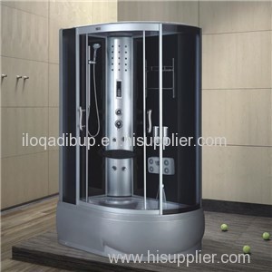 Gray White Colored L Shape cheap steam shower room
