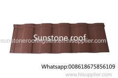 Popular Sunstone Roof Tile / Stone Chip Colour Steel Roof Tiles / Popular stone coated metal roof tiles
