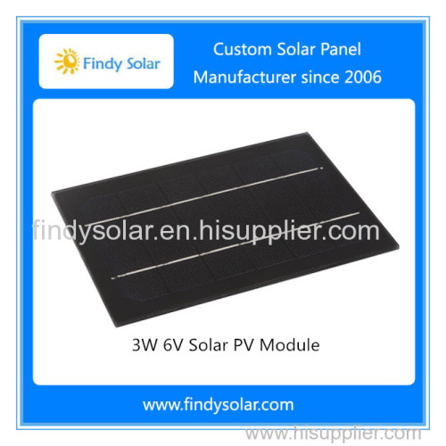 6 Volt Solar Panel 3 Watts Monocrystalline