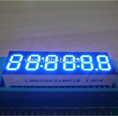 Ultra bright blue 0.36 inch 6 digit common anode seven segment led display