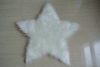 star shape faux fur long pile polyeser rug