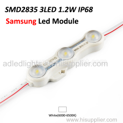 Korea led module 5 years warranty 2835 3leds 1.2W samsung led module for channel letter