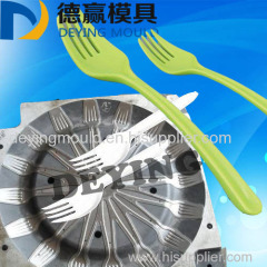 China mould company make plastic injection Disposable tableware fork mold 2017 plastic injection mould for cutlery fork