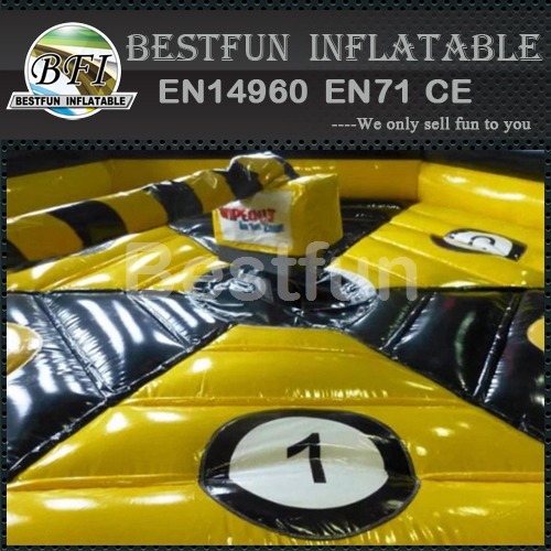 Customized inflatable meltdown wipeout challenge games