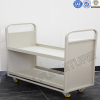 Three shelf library book flat cart