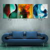 Abstract oil painting for living room 3 piece printed painting picture dancing color framed wall art