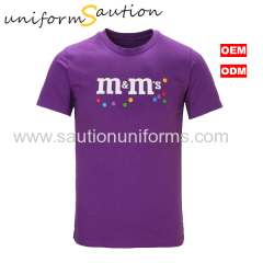 Custom made cotton M&Ms promotional t shirt