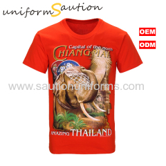 Custom elephant printed souvenirs t shirt
