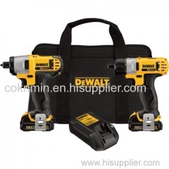 DEWALT 12V MAX Li-ion Cordless 1/4in. Screwdriver & Impact Driver Combo Kit - With 2 Batteries Model DCK210S2