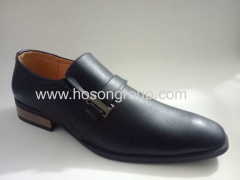 Round toe clip on mens shoes