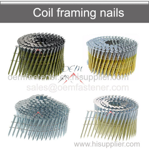 Coil wire nail pallet nail