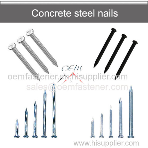 Galvanized concrete steel nails