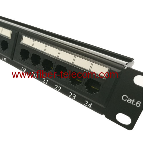 CAT.6 UTP Patch Panel 24 ports 1U