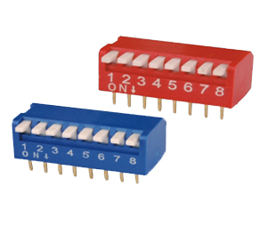 DIP switch piano type pitch 2.54mm 8 position