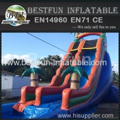 inflatable waterslide blue tropical extreme