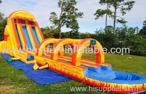 Inflatable Waterslide Fire Ball Long slide