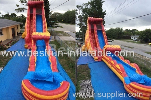 inflatable waterslide extreme fire ball long slide