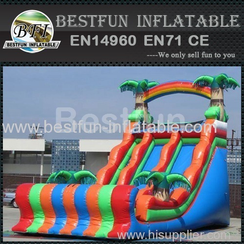 dual dry inflatable slide
