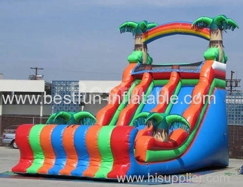 dual dry inflatable slide