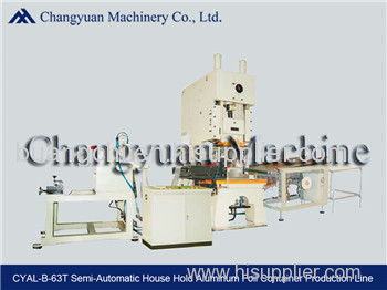 63T Semi Automatic Aluminium Foil Food Container/Dishes Making Machine