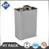 4L square tin can with metal handle