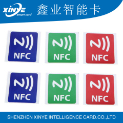 manufacture Ntag213/215/216 rfid anti metal nfc tag with 3M sticker rewritable rfid nfc pvc sticker on metal for asset m