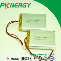 3.7V 2500mAh Lithium Polymer Battery 785060 Batteries Cell for Digital Products Battery