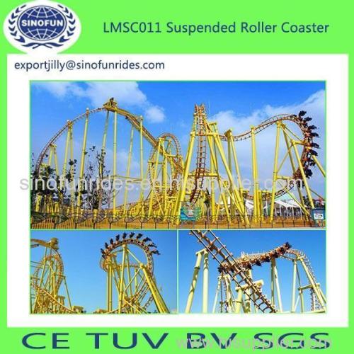 china top roller coaster manufacturer amusement suspended roller coaster for sale