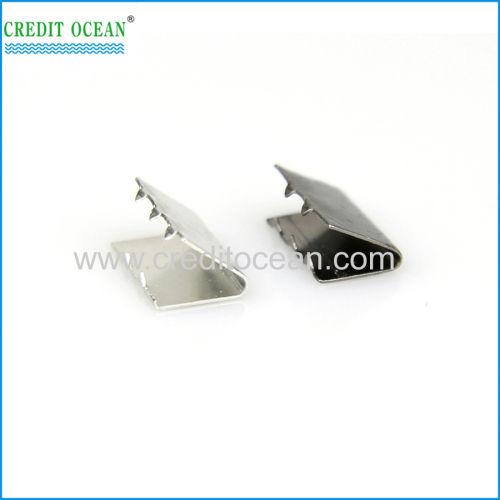CREDIT OCEAN metal belt end tips silver end clips