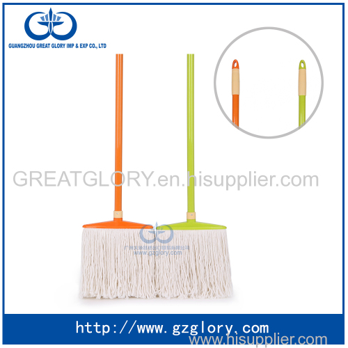 Wide body white cotton mop with paint handle