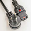 American Standard 3-Pin Male Plug to C13 NEMA 5-15 Power Cord