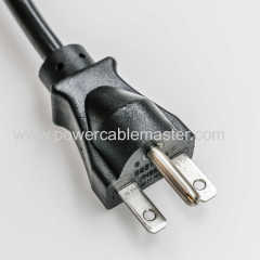 USA approved nema 5-15 plug to iec c13 connector power cord