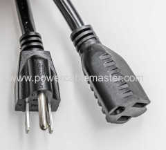 SJT 3-Conductor NEMA 5-15P to NEMA 5-15R heavy duty AC standard power extension cord