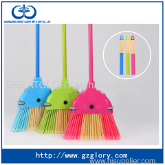 Anti-collision plastic broom double colors with paint iron handle