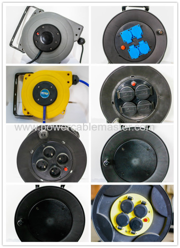 Multi-country extension cable reel schuko power socket cable reel H05VV-F 50m GS NF S+ certified to German France Swiss