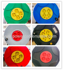new style cable reel Multi-country extension cable reel schuko socket power cable reel H05VV-F 50m