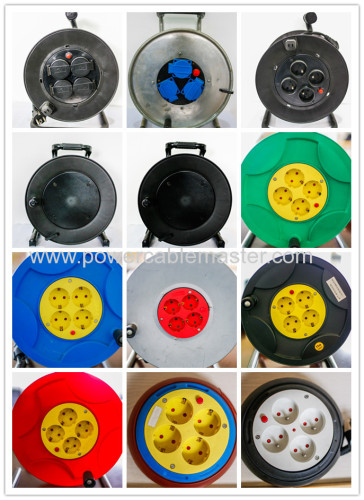 Electric cable reels with French Standard