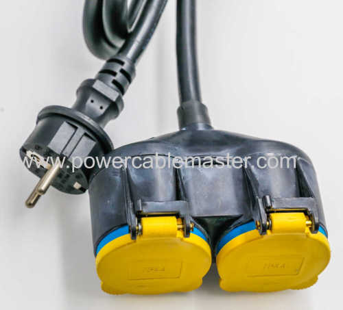2P+E IP44 200-250VAC 16A heavy duty extension cord